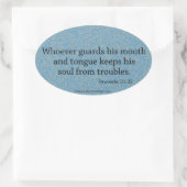 Sticker Ovale Citations bibliques (Sac)