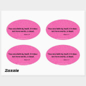 Sticker Ovale Citations bibliques (Feuille)