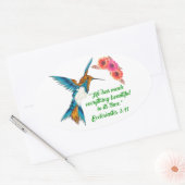 Sticker Ovale Citations de colibris (Enveloppe)