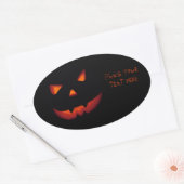 Sticker Ovale Citrouille Halloween 001 (Enveloppe)