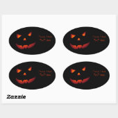 Sticker Ovale Citrouille Halloween 001 (Feuille)