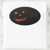 Sticker Ovale Citrouille Halloween 001 (Sac)