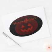 Sticker Ovale Citrouille Halloween 002 (Enveloppe)