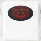 Sticker Ovale Citrouille Halloween 002 (Sac)