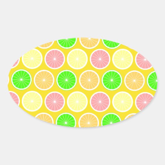 Sticker Ovale Citrus (Devant)