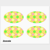 Sticker Ovale Citrus (Feuille)
