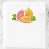 Sticker Ovale Citrus fruits (Sac)