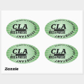 STICKER OVALE CLA SLOGAN - AGRÉABLE ET PRÉCIS ! LABORATOIRE (Feuille)
