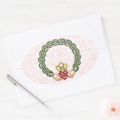 Sticker Ovale Claddagh (Enveloppe)