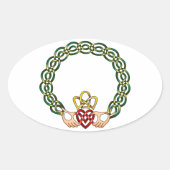 Sticker Ovale Claddagh (Devant)