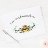 Sticker Ovale Claddagh / Claddaugh (Enveloppe)