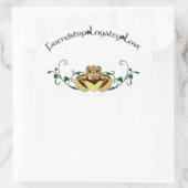 Sticker Ovale Claddagh / Claddaugh (Sac)