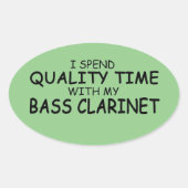 Sticker Ovale Clarinet Basse Temps Qualité (Devant)