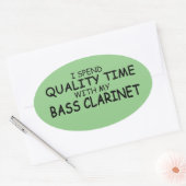 Sticker Ovale Clarinet Basse Temps Qualité (Enveloppe)