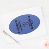 Sticker Ovale Clarinets interdit l'autocollant ovale (Enveloppe)