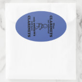 Sticker Ovale Clarinets interdit l'autocollant ovale (Sac)