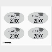 Sticker Ovale Class of 2025 Graduation (Feuille)