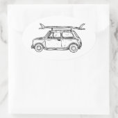 Sticker Ovale Classic Beach Mini Cooper (Sac)