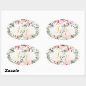 Sticker Ovale classique de mariage rustique de jar (Feuille)