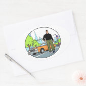 Sticker Ovale Claude - GTA 3 (Enveloppe)