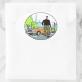 Sticker Ovale Claude - GTA 3 (Sac)