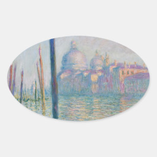Sticker Ovale Claude Monet Grand Canal Venise Italie Voyage