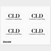 Sticker Ovale CLD Catahoula Leopard Dog (Feuille)