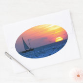 Sticker Ovale Clé West Sunset (Enveloppe)