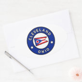 Sticker Ovale Cleveland Ohio (Enveloppe)
