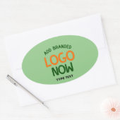 STICKER OVALE CLIENT CONTEMPORAIN PROPRE MINT VERT MODE (Enveloppe)