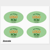 STICKER OVALE CLIENT CONTEMPORAIN PROPRE MINT VERT MODE (Feuille)