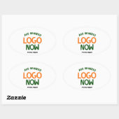 STICKER OVALE CLIENT SIMPLE CONTEMPORAIN PROPRE BLANC MODE (Feuille)
