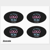 STICKER OVALE CLIENT SIMPLE CONTEMPORAIN PROPRE NOIR MODE (Feuille)