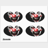 Sticker Ovale Clown malin (Feuille)