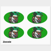 Sticker Ovale Clown malin traître (Feuille)