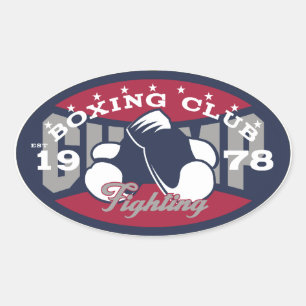 Sticker Ovale Club de boxe