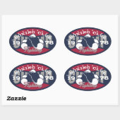 Sticker Ovale Club de boxe (Feuille)