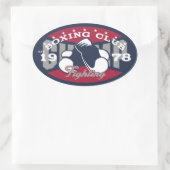 Sticker Ovale Club de boxe (Sac)