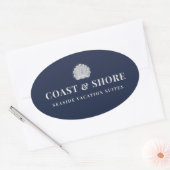 Sticker Ovale Coastal Seashell Brand Logo (Enveloppe)