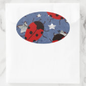 STICKER OVALE COCCINELLE (Sac)