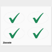 Sticker Ovale Coche verte (Feuille)