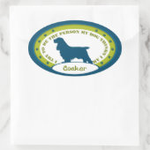 STICKER OVALE COCKER SPANIEL (Sac)