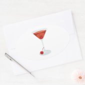 Sticker Ovale Cocktail Manhattan (Enveloppe)
