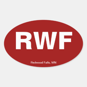 Sticker Ovale Code d'aéroport - automnes de séquoia, Minnesota