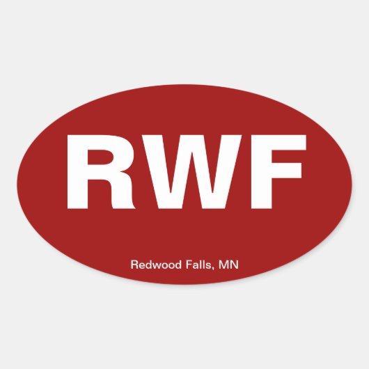 Sticker Ovale Code d'aéroport - automnes de séquoia, Minnesota (Devant)