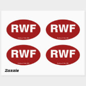 Sticker Ovale Code d'aéroport - automnes de séquoia, Minnesota (Feuille)