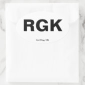 Sticker Ovale Code de l'aéroport - aile rouge, Minnesota (Sac)