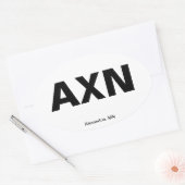 Sticker Ovale Code de l'aéroport - Alexandria, Minnesota (Enveloppe)