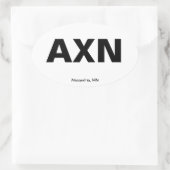 Sticker Ovale Code de l'aéroport - Alexandria, Minnesota (Sac)