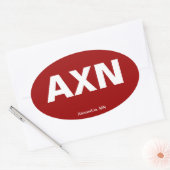 Sticker Ovale Code de l'aéroport - Alexandria, Minnesota (Enveloppe)